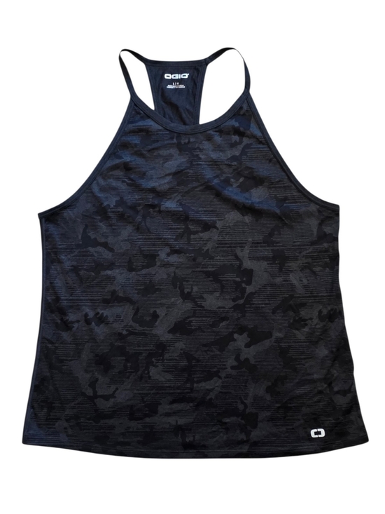 OGIO Tops - OGIO Large Black and Gray Camouflage High Neck Workout Racerback Tank Top